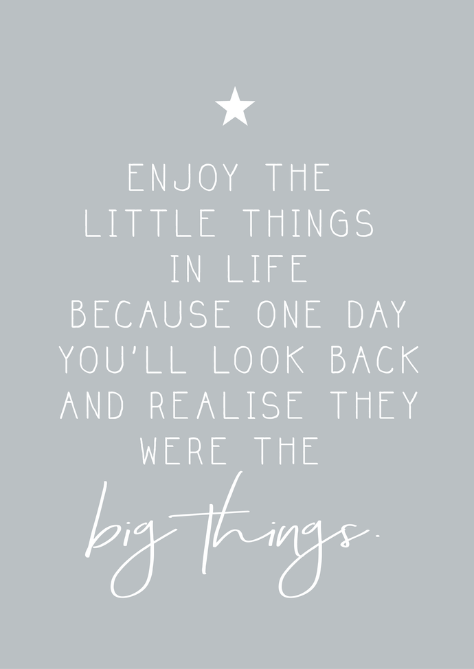 Enjoy little things A4 print