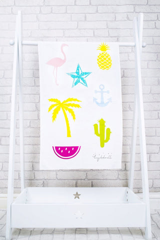 All the good things tea towel
