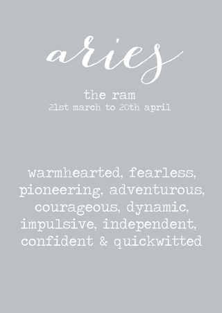 Star sign A4 print