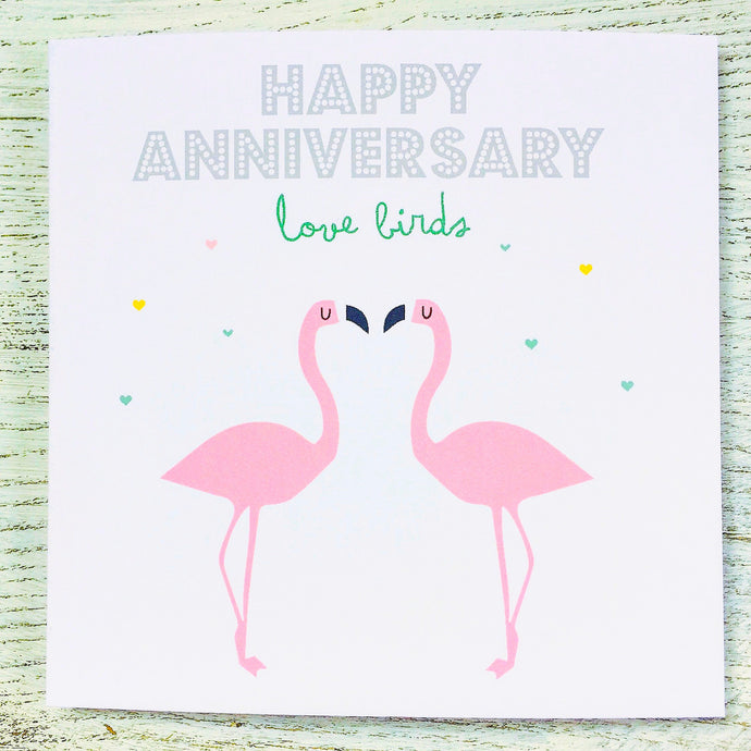 Flamingo love birds