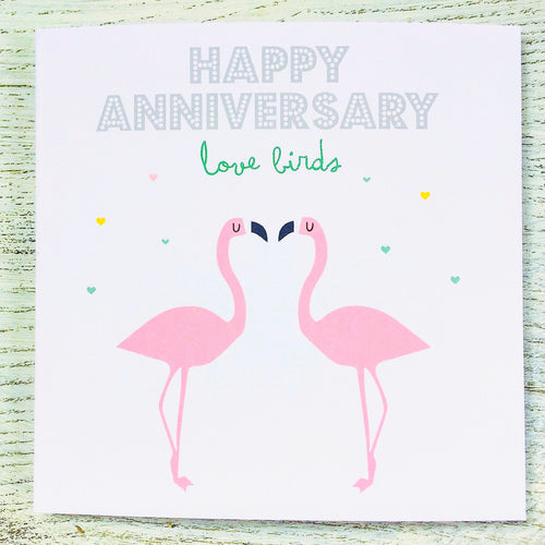 Flamingo love birds