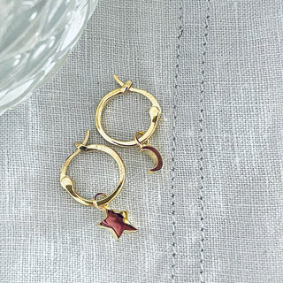 Mini hoop star & moon earrings *NEW*