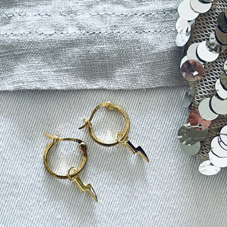 Mini hoop lightning earrings *NEW*