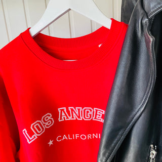 Los Angeles red sweatshirt