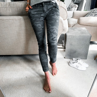 Dark grey camo combat jeans *now half price*