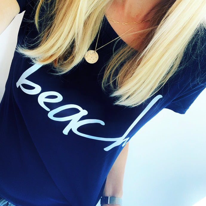 Navy beach tee (medium)
