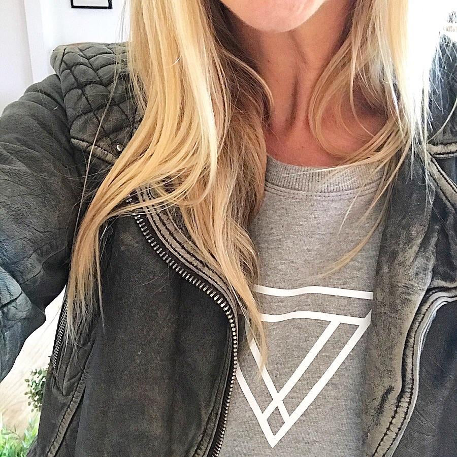 PRE-LOVED triangle grey sweatshirt