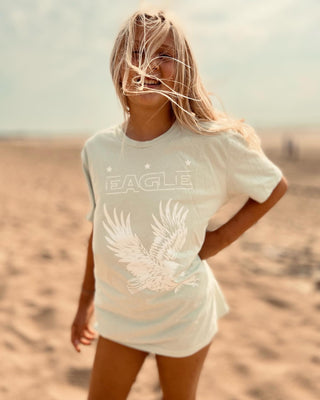 Light mint Eagle tee *boyfriend fit*