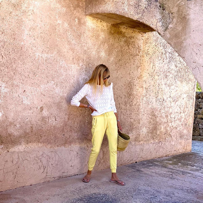 Sicilian lemon yellow ULTIMATE joggers – Lucy Dodwell