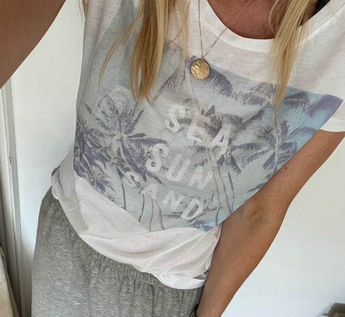 Sun sea sand tee (uk 12-14)