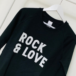 ROCK & LOVE black / white sweatshirt *relaxed fit*