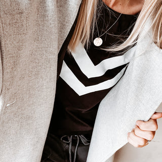Monochrome chevron tee