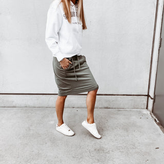 Light khaki ULTIMATE jogger skirt