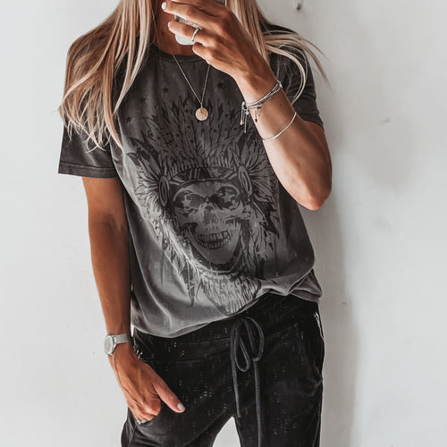 SAMPLE skull vintage tee