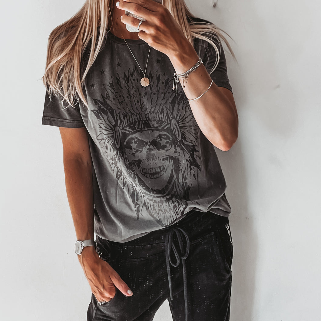 SAMPLE skull vintage tee