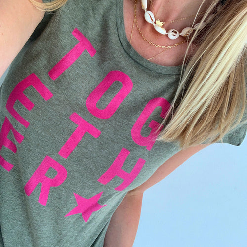 Khaki & pink together tee *SALE*