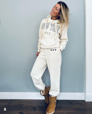 COLLEGE vintage white  NEW YORK Hoody