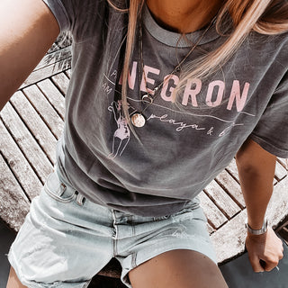 NEGRONI playa & bar light vintage charcoal tee *boyfriend fit* *back in stock*