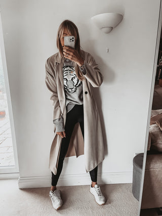 Grey tiger sweatshirt *super slouchy fit* *now half price*