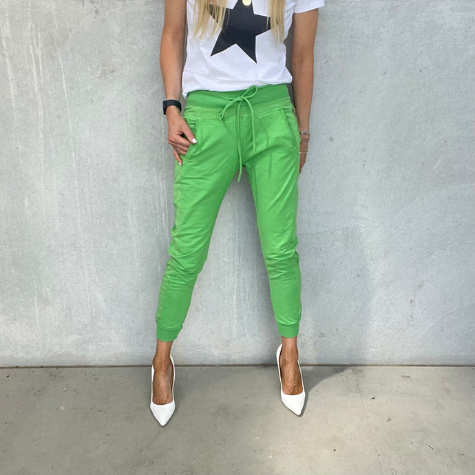 Neon green ULTIMATE joggers Lucy Dodwell