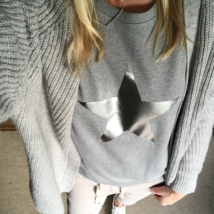 PRE-LOVED Silver star sweatshirt