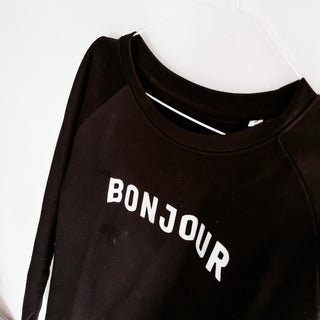 Preloved Bonjour black sweatshirt