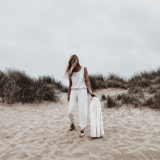 Short sleeved WHITE jumpsuit