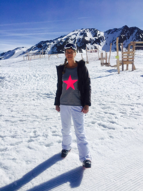 PRE-LOVED neon pink star sweatshirt