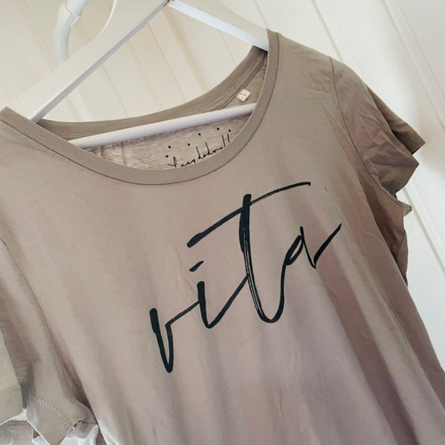 Taupe vita tee  (uk 12-14)