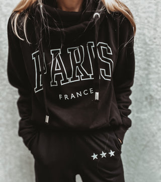 COLLEGE black PARIS Hoody *BACK IN STOCK*