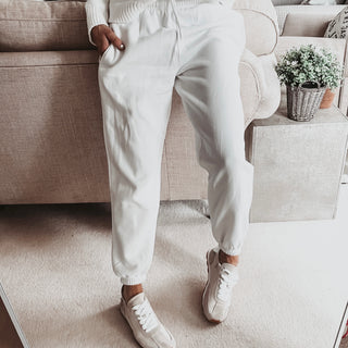 White super slouchy joggers  *new*