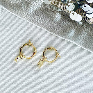 Mini hoop star & moon earrings *NEW*