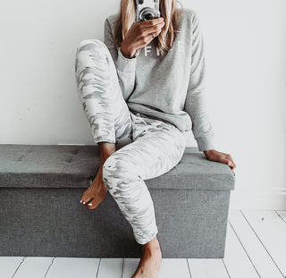 Light grey camo combat jeans