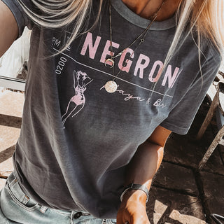 NEGRONI playa & bar light vintage charcoal tee *boyfriend fit* *back in stock*