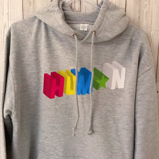Coloured letters HUMAN hoody (medium, size 12)