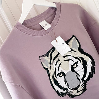 Lilac tiger sweatshirt *super slouchy fit* *NOW HALF PRICE!*