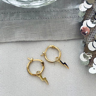 Mini hoop lightning earrings *NEW*