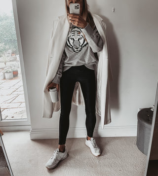 Grey tiger sweatshirt *super slouchy fit* *now half price*