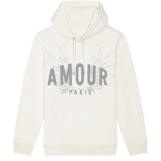 Cream AMOUR silver wings hoody *SALE*