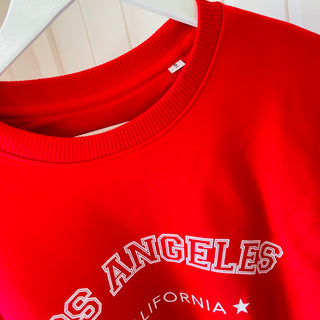 Los Angeles red sweatshirt