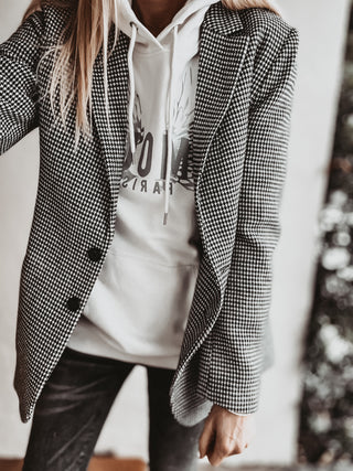 Cream AMOUR silver wings hoody *SALE*