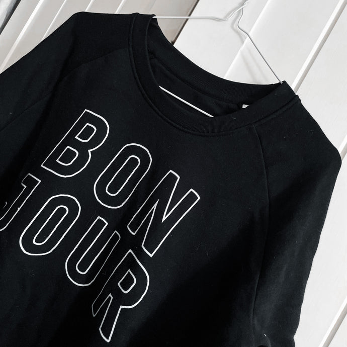 PRE-LOVED black BONJOUR sweatshirt