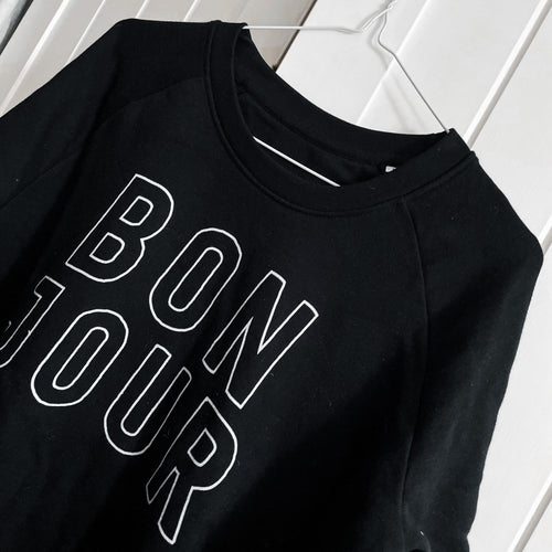 PRE-LOVED black BONJOUR sweatshirt