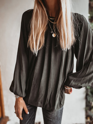 Florence KHAKI bow blouse *new*