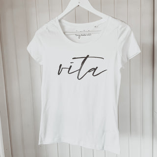 White VITA tee *fitted style*