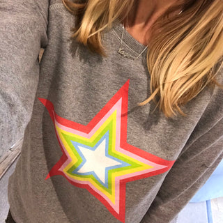 Rainbow star sweatshirt (M)