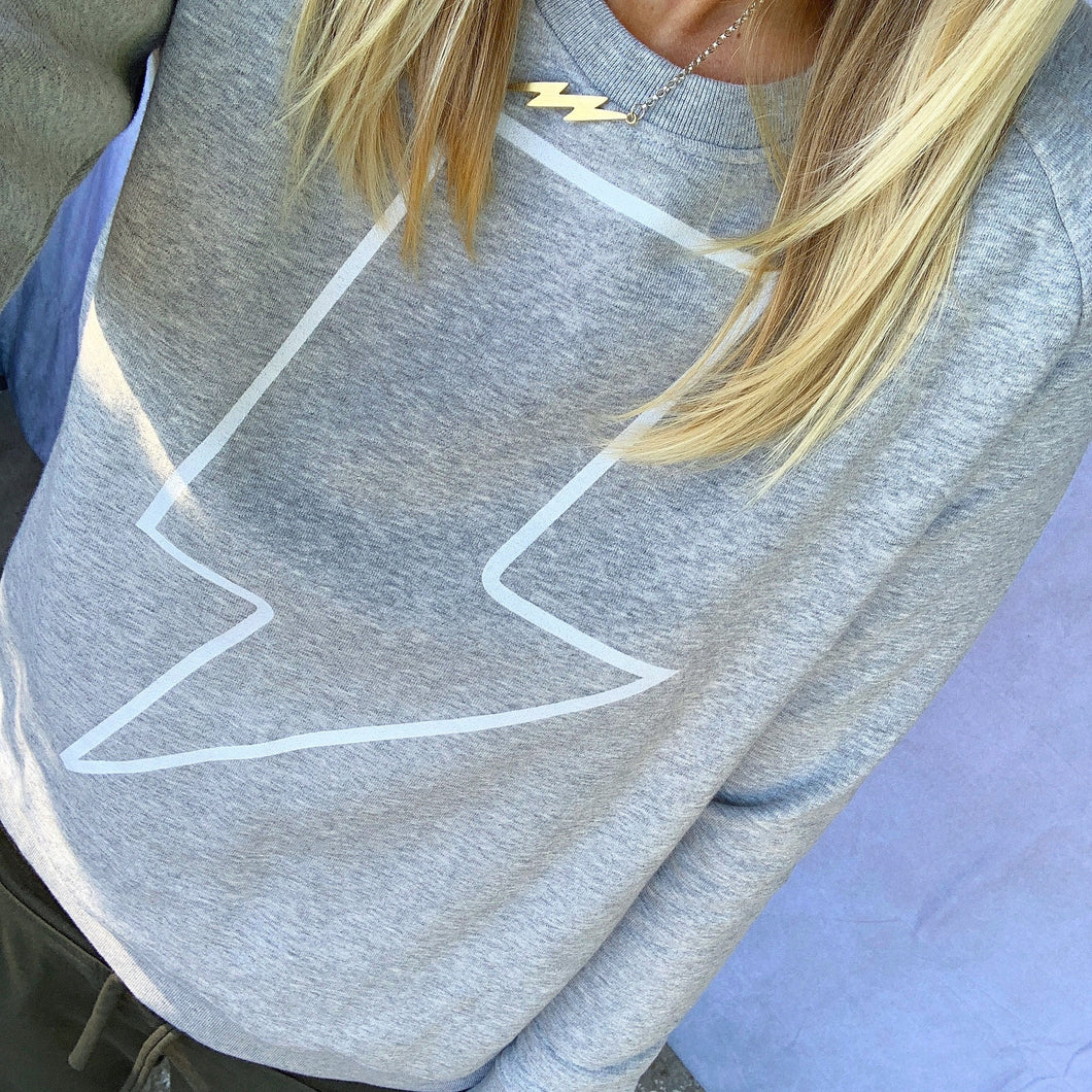 Grey lightning sweatshirt