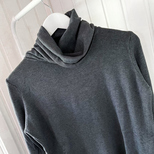 Dark Grey Dolomite Roll Neck jumper