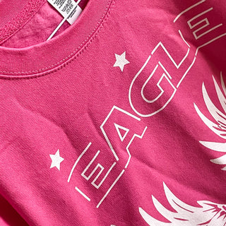Neon pink eagle sweatshirt (size 16)