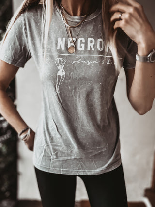 Washed grey NEGRONI playa & bar tee *boyfriend fit* *NEW*